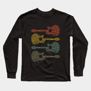 Funny Retro Vintage Guitar Lover Guitarist Long Sleeve T-Shirt